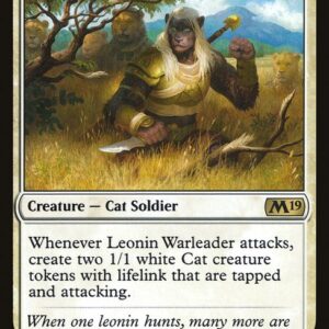 Core Set 2019 - 23 - Leonin Warleader - Rare - W - Non-foil