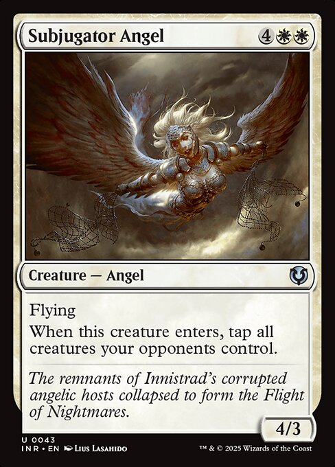 Innistrad Remastered - 43 - Subjugator Angel - Uncommon - W - Non-foil (Front)