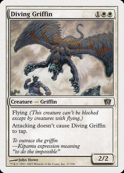 Eighth Edition - 17 - Diving Griffin - Common - W - Non-foil (Front)