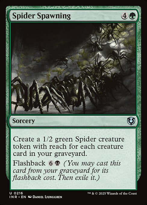 Innistrad Remastered - 216 - Spider Spawning - Uncommon - G - Non-foil (Front)