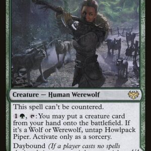 Innistrad: Crimson Vow - 205 - Howlpack Piper // Wildsong Howler - Rare - C - Foil