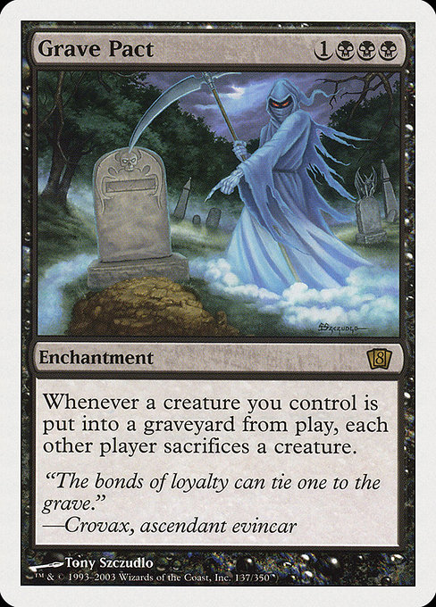 Eighth Edition - 137 - Grave Pact - Rare - B - Non-foil (Front)