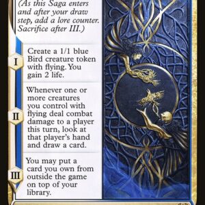 Kaldheim - 227 - The Raven's Warning - Rare - WU - Foil