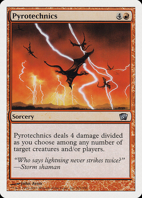 Eighth Edition - 211 - Pyrotechnics - Uncommon - R - Non-foil (Front)