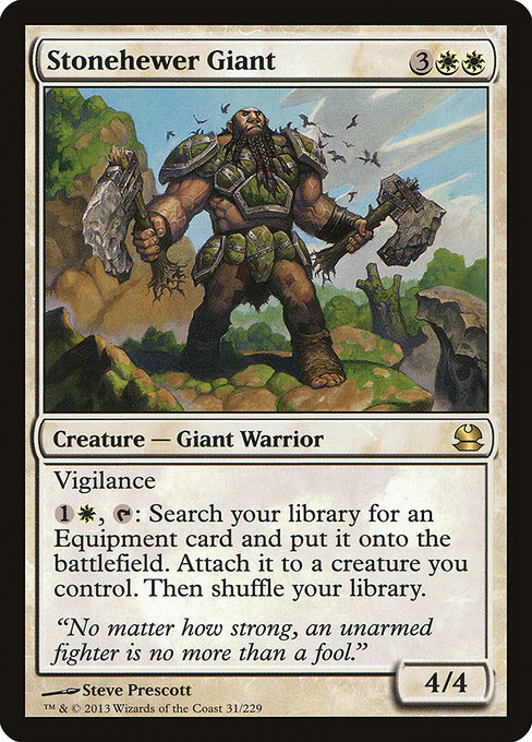 Modern Masters - 31 - Stonehewer Giant - Rare - W - Non-foil (Front)