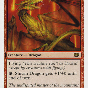 Eighth Edition - 221 - Shivan Dragon - Rare - R - Non-foil (Front)