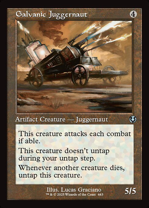 Innistrad Remastered - 443 - Galvanic Juggernaut - Uncommon - C - Non-foil - Promo (Front)