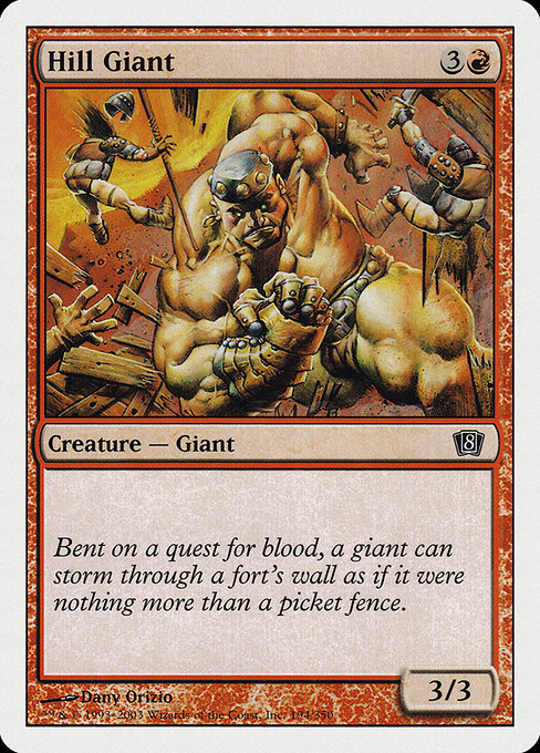 Eighth Edition - 194 - Hill Giant - Common - R - Non-foil (Front)