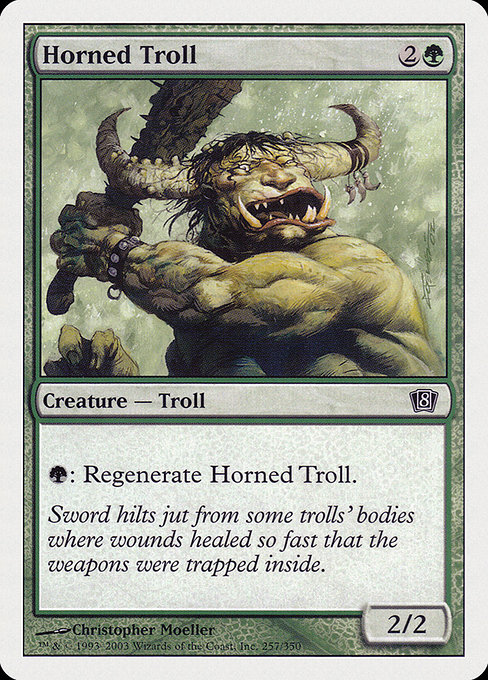 Eighth Edition - 257 - Horned Troll - Common - G - Non-foil (Front)