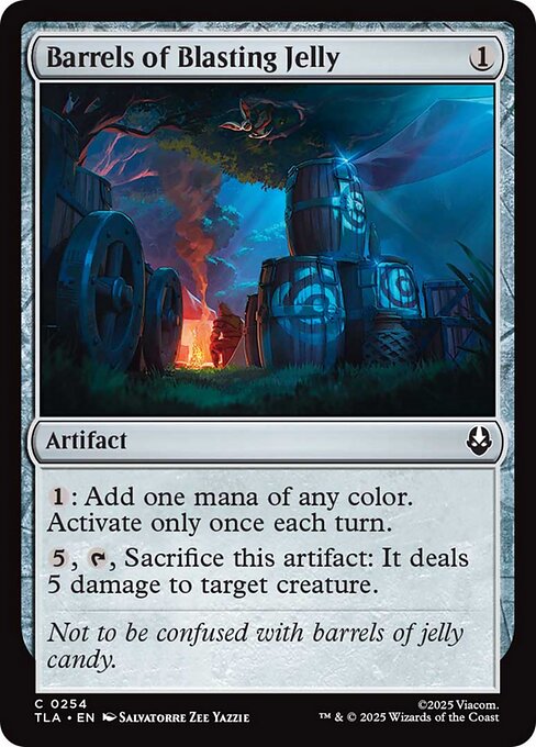 Avatar: The Last Airbender - 254 - Barrels of Blasting Jelly - Common - C - Non-foil - Promo (Front)