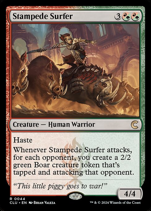 Ravnica: Clue Edition - 44 - Stampede Surfer - Rare - RG - Non-foil (Front)