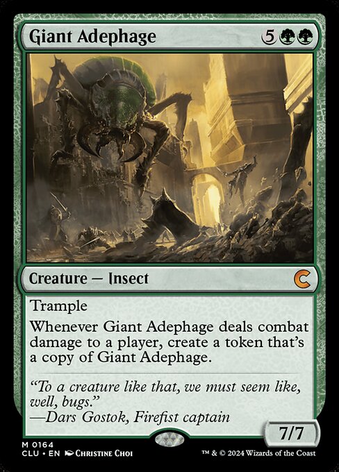 Ravnica: Clue Edition - 164 - Giant Adephage - Mythic - G - Non-foil (Front)