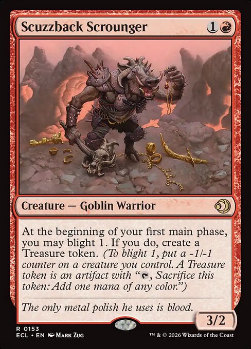 Lorwyn Eclipsed - 153 - Scuzzback Scrounger - Rare - R - Non-foil (Front)