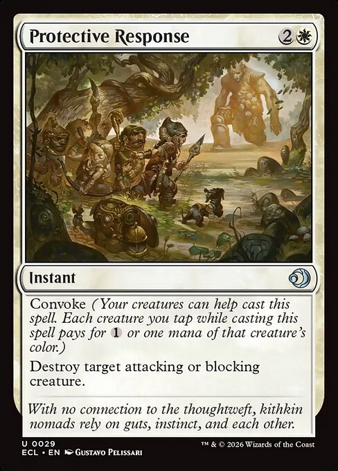 Lorwyn Eclipsed - 29 - Protective Response - Uncommon - W - Non-foil (Front)