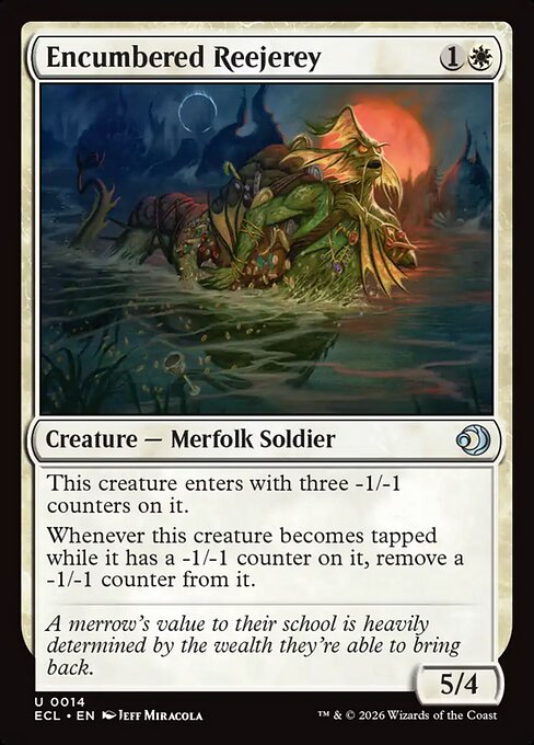 Lorwyn Eclipsed - 14 - Encumbered Reejerey - Uncommon - W - Non-foil (Front)