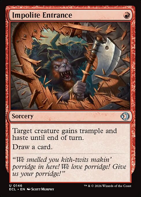 Lorwyn Eclipsed - 146 - Impolite Entrance - Uncommon - R - Non-foil (Front)