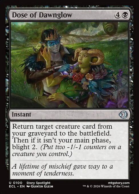 Lorwyn Eclipsed - 100 - Dose of Dawnglow - Uncommon - B - Non-foil (Front)