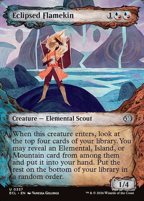 Lorwyn Eclipsed - 337 - Eclipsed Flamekin - Uncommon - UR - Non-foil (Front)