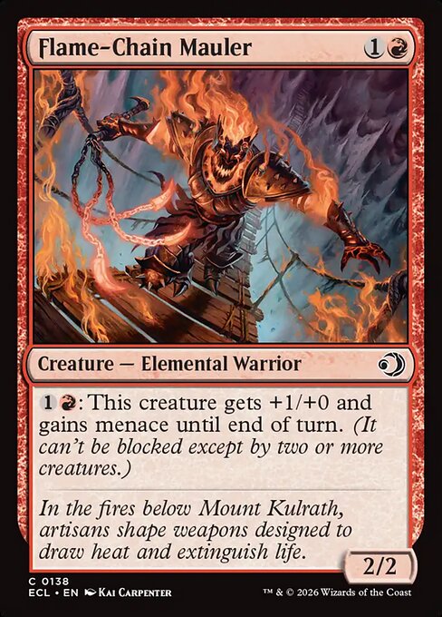 Lorwyn Eclipsed - 138 - Flame-Chain Mauler - Common - R - Non-foil (Front)