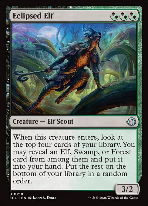 Lorwyn Eclipsed - 218 - Eclipsed Elf - Uncommon - BG - Non-foil (Front)