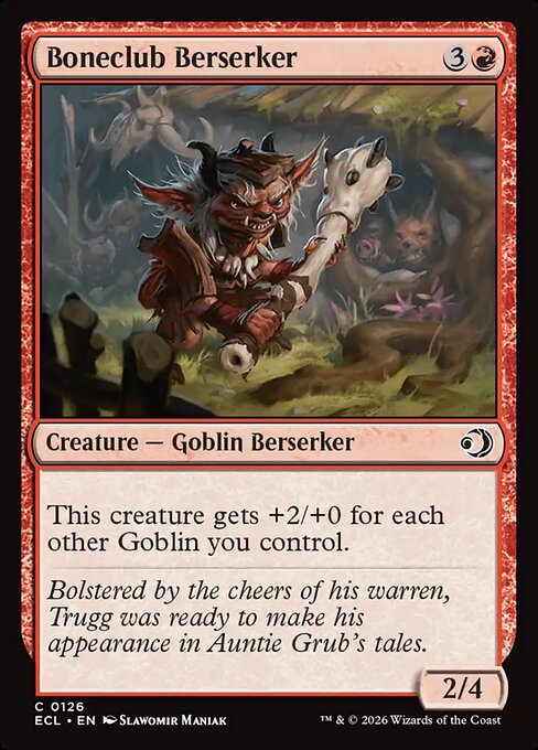 Lorwyn Eclipsed - 126 - Boneclub Berserker - Common - R - Non-foil (Front)