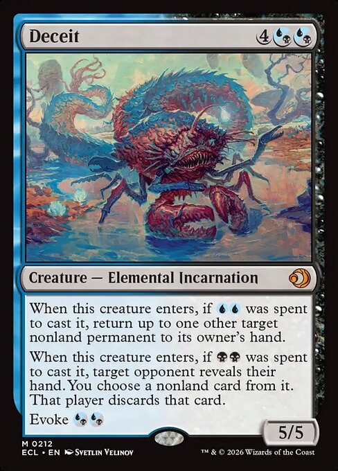 Lorwyn Eclipsed - 212 - Deceit - Mythic - UB - Non-foil (Front)