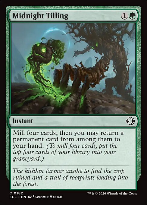 Lorwyn Eclipsed - 182 - Midnight Tilling - Common - G - Non-foil (Front)