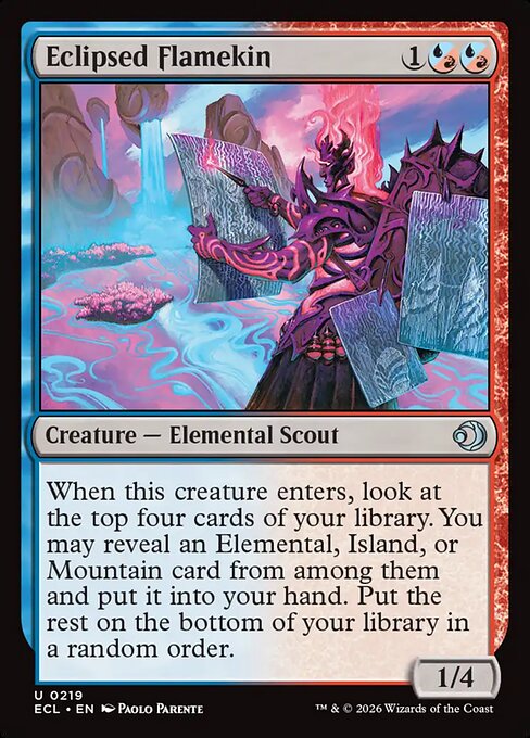 Lorwyn Eclipsed - 219 - Eclipsed Flamekin - Uncommon - UR - Non-foil (Front)