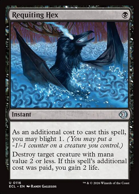 Lorwyn Eclipsed - 116 - Requiting Hex - Uncommon - B - Non-foil (Front)