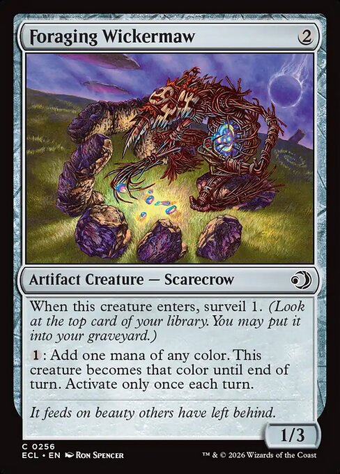 Lorwyn Eclipsed - 256 - Foraging Wickermaw - Common - C - Non-foil (Front)