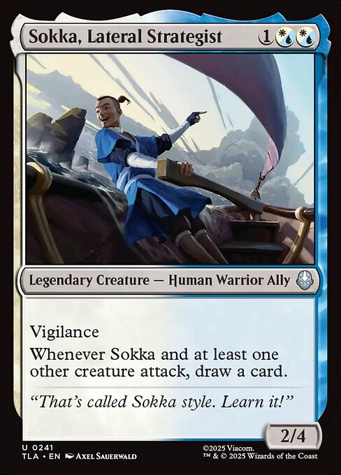 Avatar: The Last Airbender - 241 - Sokka, Lateral Strategist - Uncommon - WU - Non-foil (Front)