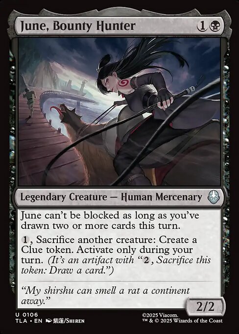 Avatar: The Last Airbender - 106 - June, Bounty Hunter - Uncommon - B - Non-foil (Front)