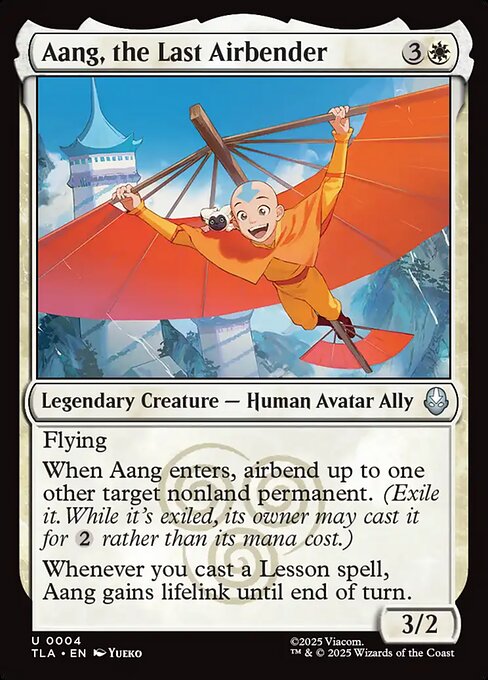 Avatar: The Last Airbender - 4 - Aang, the Last Airbender - Uncommon - W - Non-foil (Front)