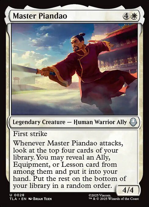 Avatar: The Last Airbender - 28 - Master Piandao - Uncommon - W - Non-foil (Front)