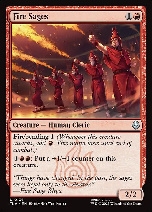Avatar: The Last Airbender - 136 - Fire Sages - Uncommon - R - Non-foil (Front)