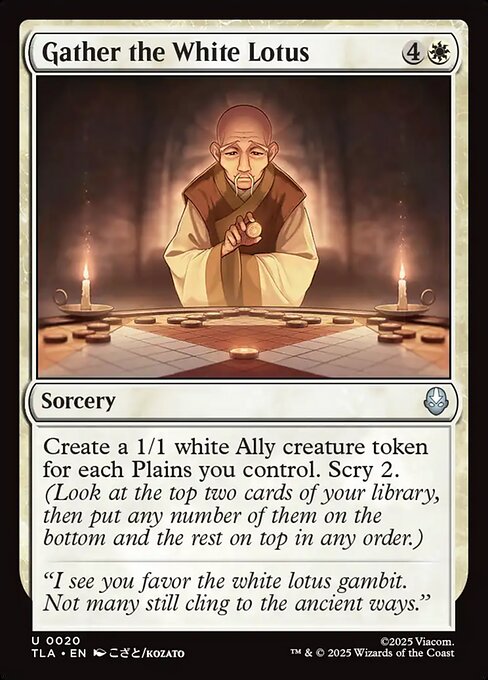 Avatar: The Last Airbender - 20 - Gather the White Lotus - Uncommon - W - Non-foil (Front)