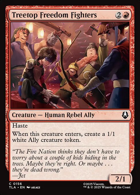 Avatar: The Last Airbender - 156 - Treetop Freedom Fighters - Common - R - Non-foil (Front)