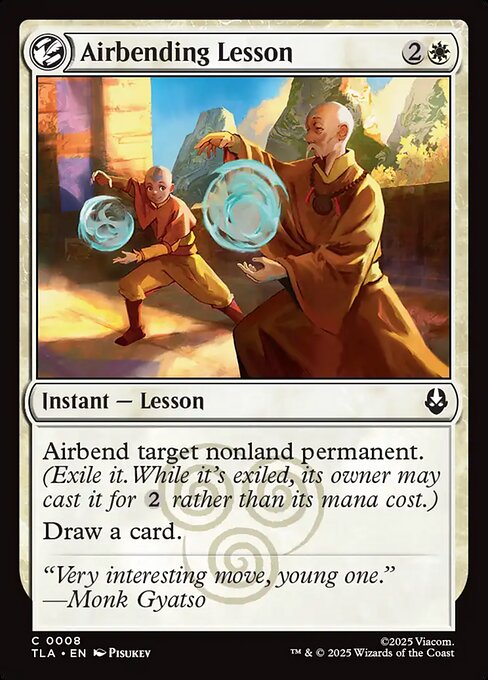Avatar: The Last Airbender - 8 - Airbending Lesson - Common - W - Non-foil (Front)
