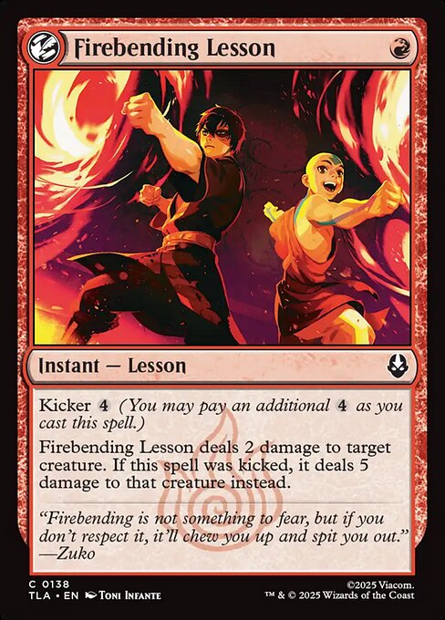Avatar: The Last Airbender - 138 - Firebending Lesson - Common - R - Non-foil (Front)