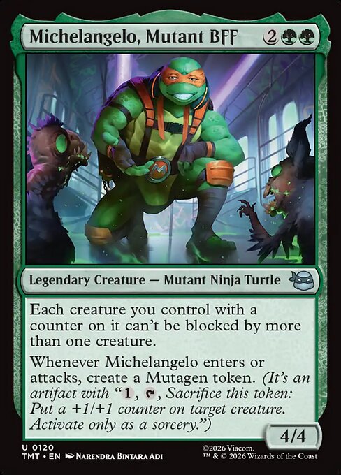 Teenage Mutant Ninja Turtles - 120 - Michelangelo, Mutant BFF - Uncommon - G - Non-foil (Front)