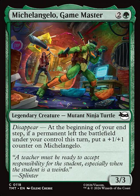 Teenage Mutant Ninja Turtles - 118 - Michelangelo, Game Master - Common - G - Non-foil (Front)