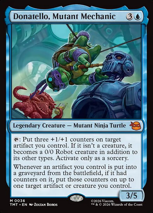 Teenage Mutant Ninja Turtles - 36 - Donatello, Mutant Mechanic - Mythic - U - Non-foil (Front)