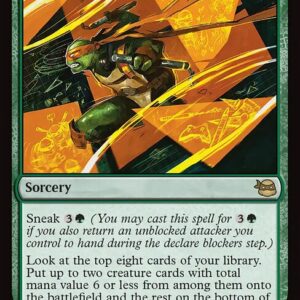 Teenage Mutant Ninja Turtles - 122 - Michelangelo's Technique - Rare - G - Non-foil (Front)