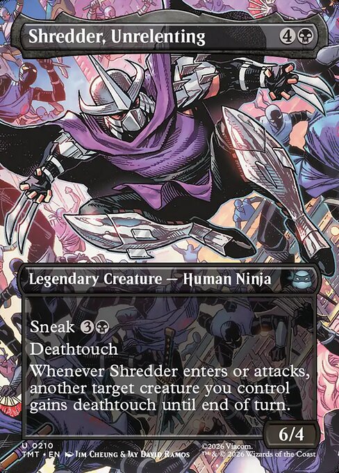 Teenage Mutant Ninja Turtles - 210 - Shredder, Unrelenting - Uncommon - B - Non-foil (Front)