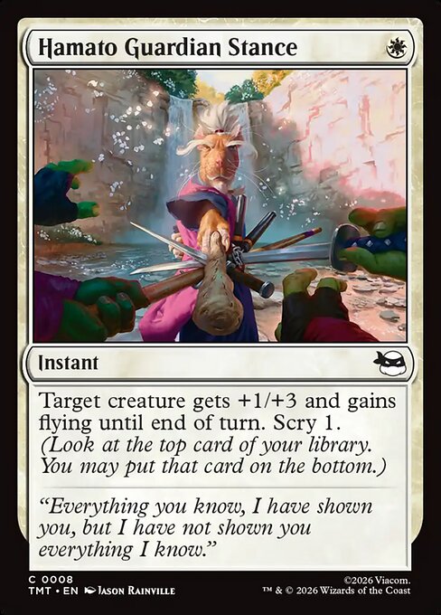 Teenage Mutant Ninja Turtles - 8 - Hamato Guardian Stance - Common - W - Non-foil (Front)