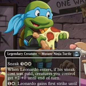 Teenage Mutant Ninja Turtles - 196 - Leonardo, Leader in Blue - Uncommon - W - Non-foil (Front)