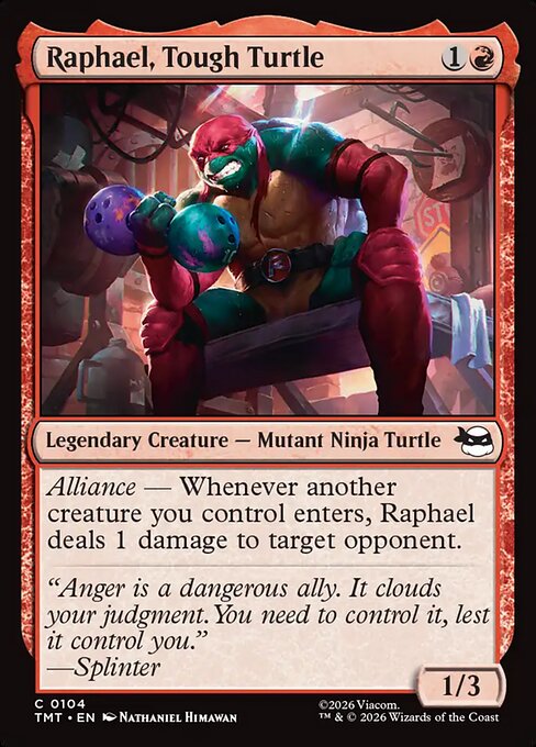 Teenage Mutant Ninja Turtles - 104 - Raphael, Tough Turtle - Common - R - Non-foil (Front)