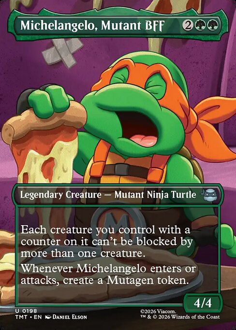 Teenage Mutant Ninja Turtles - 198 - Michelangelo, Mutant BFF - Uncommon - G - Non-foil (Front)